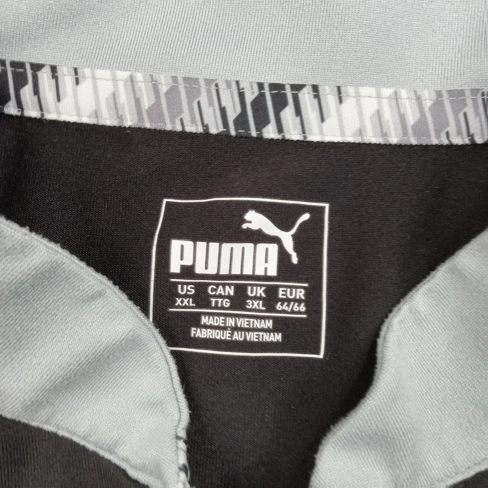 Puma Golf Pullover Mens 2XL Black 1/4 Zip Long‎ Sleeve Stretch Athletic Golf Top